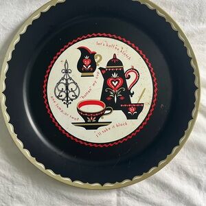 Vintage Retro 1950’s Mid Century Kaffee Klatch Metal Serving Tray 19”